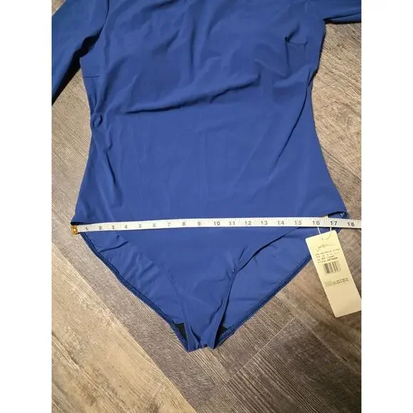 Gottex One Piece Swimsuit Bodysuit Cobalt Blue Size L NWT MSRP $150 - Picture 4 of 6
